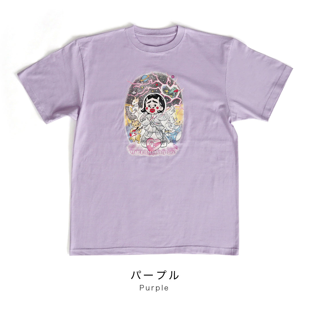 mune × Briana Gigante Bari Cawaii T-shirt "LOVE POP GALAXY!" おとな