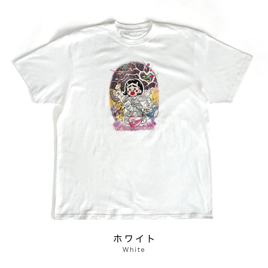 mune × Briana Gigante Bari Cawaii T-shirt "LOVE POP GALAXY!" おとな